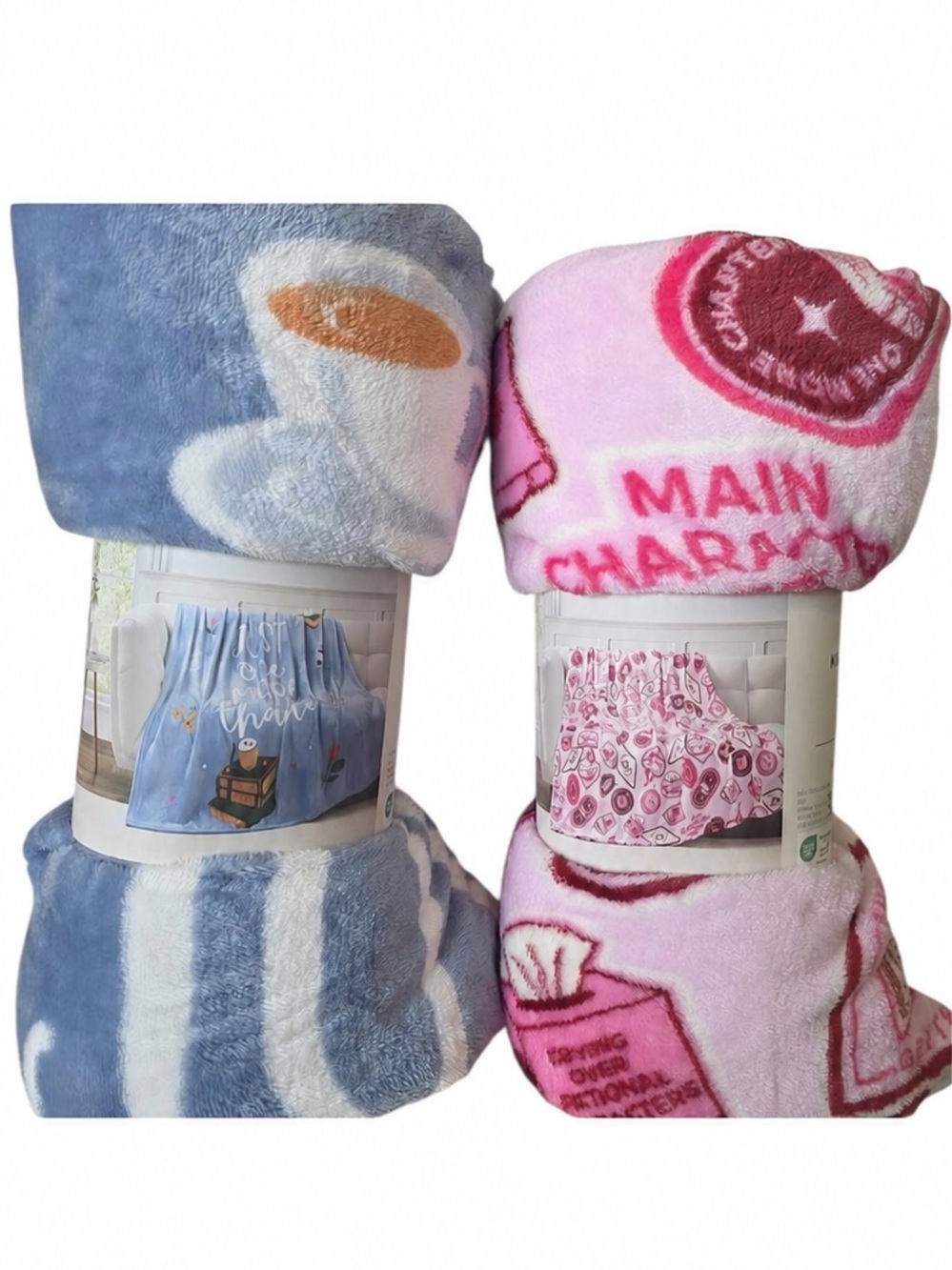 Kirkton House Book Club Throw Blankets Set of 2